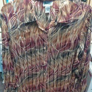 LN Vintage Sparkling Metallic Joanna Sz 2XL Long S